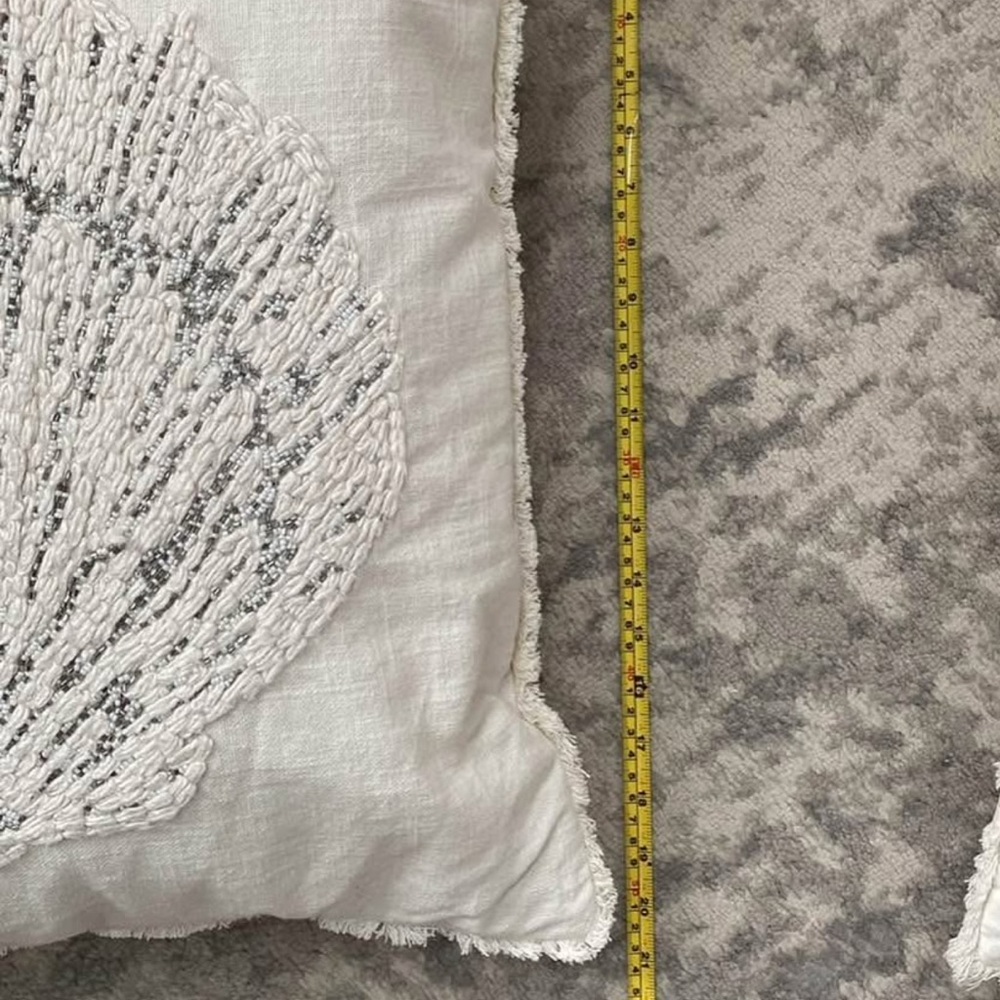Beaded Shell Decorative Pillows - Picture 2 of 3